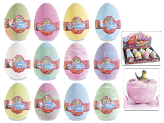 Bombe de bain en forme doeuf 180g avec surprise dinosaure