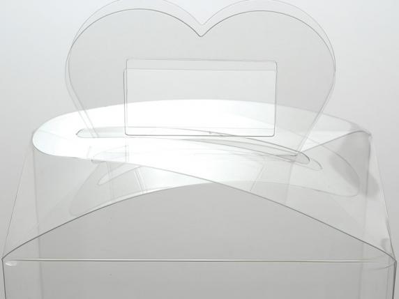 Boîte rectangulaire en PET avec poignée - qualité alimentair