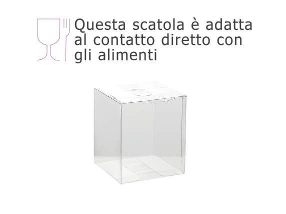 Grande boîte carrée en PET de qualité alimentaire