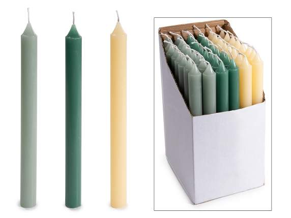 Coffret de 48 bougies à tige colorées aux couleurs pastel