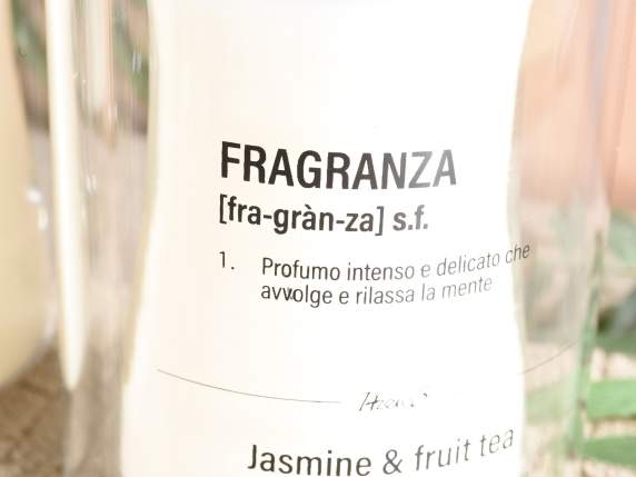 Bougie parfumée dans un pot en verre à double fond