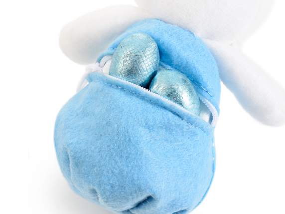 Lapin Sweets avec robe à pois et nœud coloré