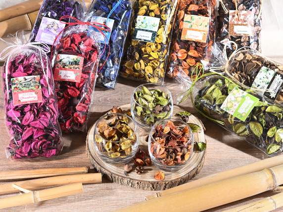 Paquet de 150 g de pot-pourri parfumé avec nœud en raphia