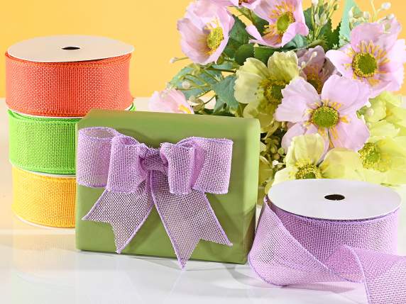 Ruban en tissu coloré de 40 mm avec bord façonnable