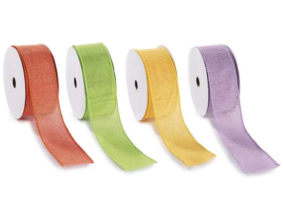 Ruban en tissu coloré de 40 mm avec bord façonnable