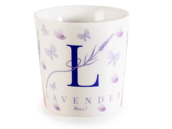 Mug en porcelaine 350 ml avec imprimé lavande