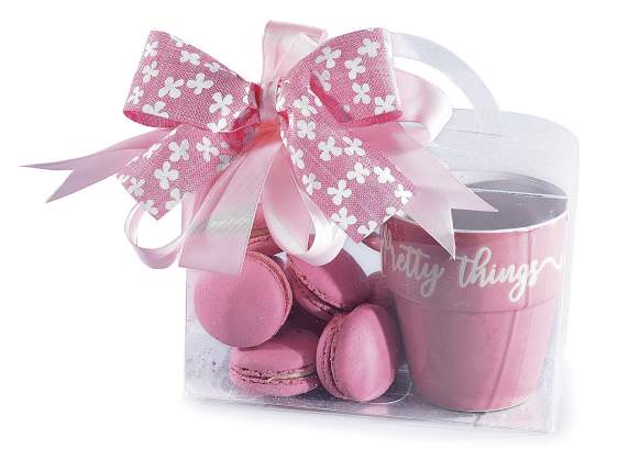 Boîte rectangulaire en PET avec poignée - qualité alimentair