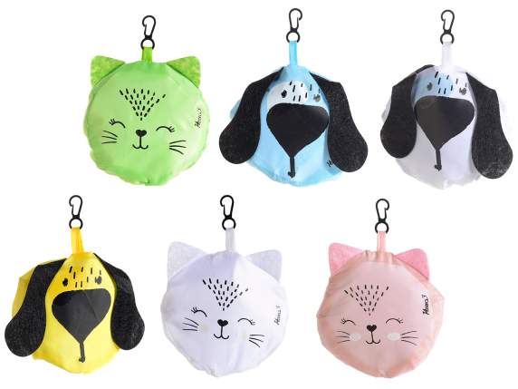 Sac shopping refermable en polyester Woof - Meow
