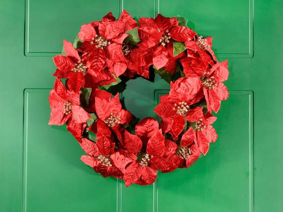 Guirlande détoiles de Noël en tissu artificiel