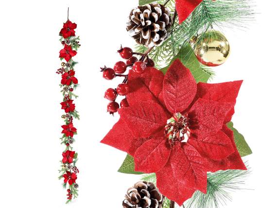 Guirlande suspendue détoiles de Noël et de pommes de pin