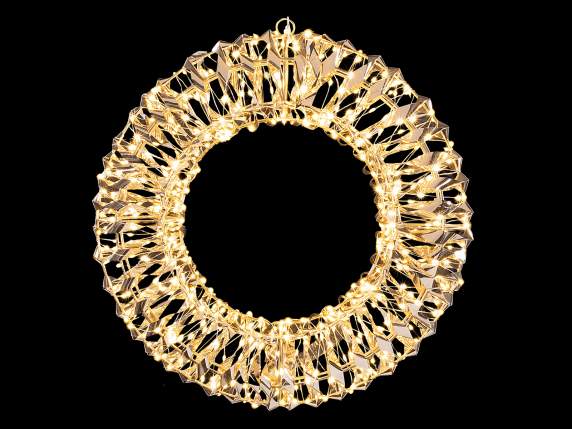 Couronne lumineuse en métal, 480 LED blanc chaud