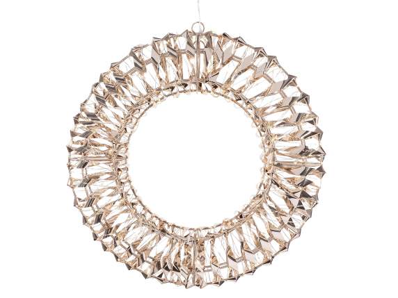 Couronne lumineuse en métal, 480 LED blanc chaud