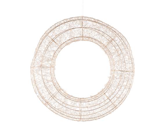 Couronne lumineuse en métal, 960 LED blanc chaud