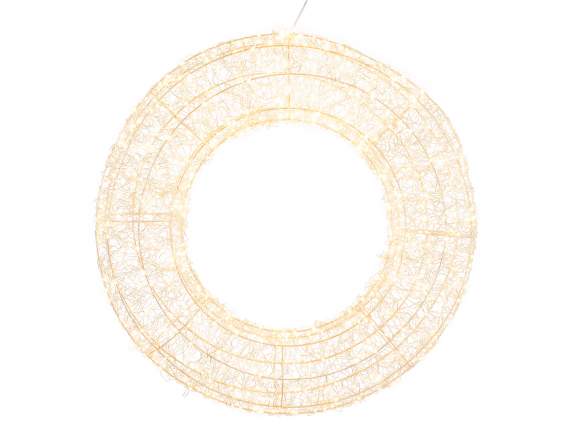 Couronne lumineuse en métal, 960 LED blanc chaud