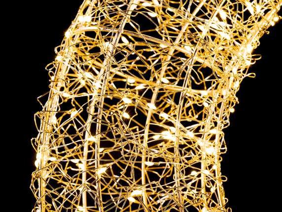 Couronne lumineuse en métal, 960 LED blanc chaud