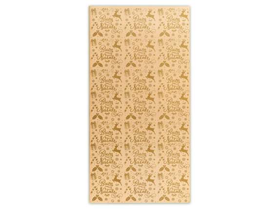 Paquete de 60 hojas de papel de regalo natural