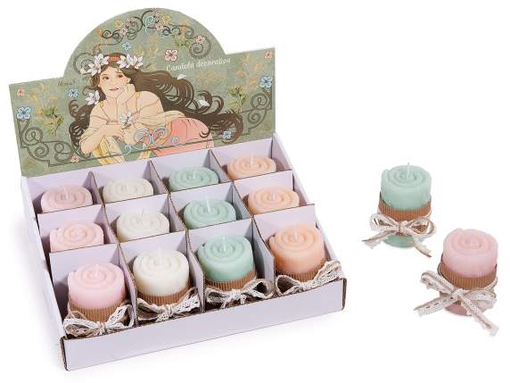 Bougie colorée en forme de noeud