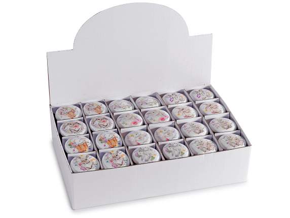 Bouchon en liège et céramique avec motifs de lapins