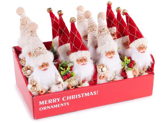 Babbo Natale in stoffa con sacco doni da appendere