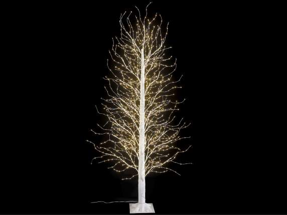 Albero Mt 2.10H bianco c-1700 LED bianco caldo,297 rami