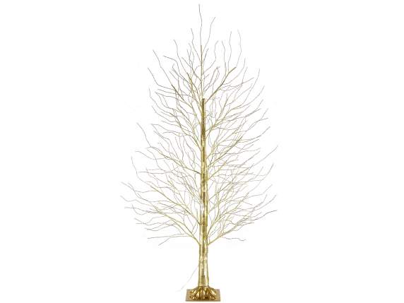 Albero m 1,80H oro, 1300 LED bianco caldo, 225 rami