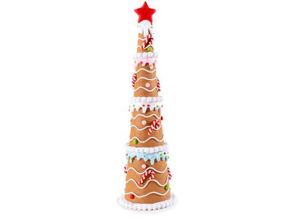 Albero di Natale in pasta di resina decorato a dolcetto