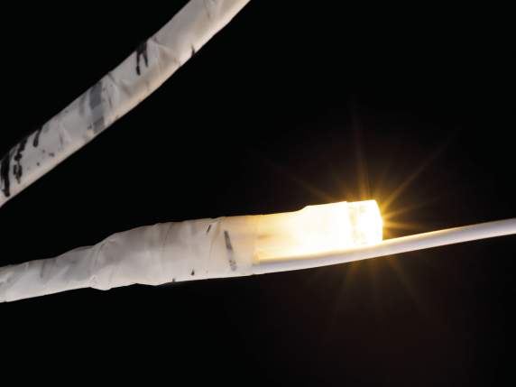 Albero m2,10H effetto betulla 160 LED bianco caldo, 160 rami