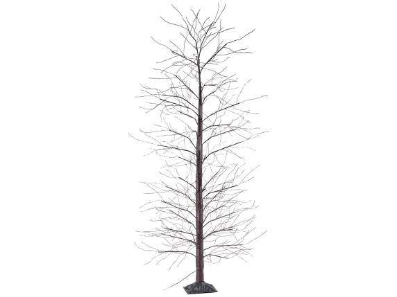 Albero m 2,40 H marrone, 2000 LED bianco caldo, 360 rami