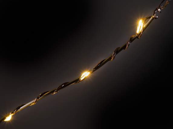 Albero m 2,40 H marrone, 2000 LED bianco caldo, 360 rami
