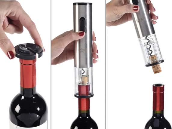 Apribottiglie a batteria con tagliacapsule