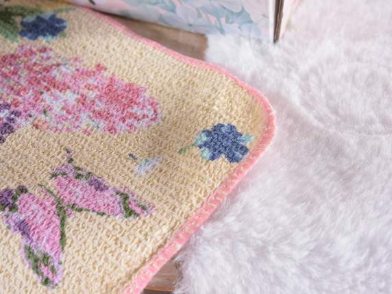 Miniasciugamano magico in cotone con stampa floreale