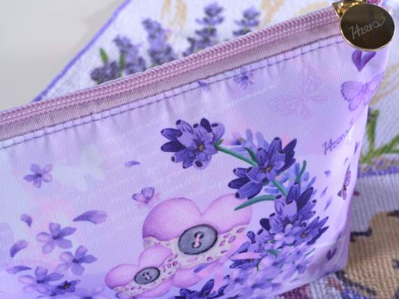 Trousse in stoffa  Lavanda con zip