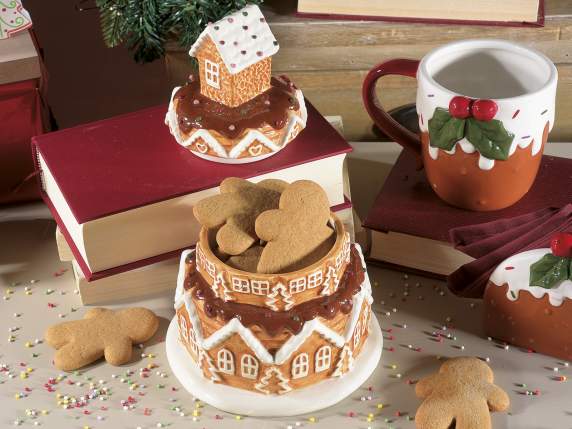 Barattolo alimentare in ceramica a torta Pan di zenzero