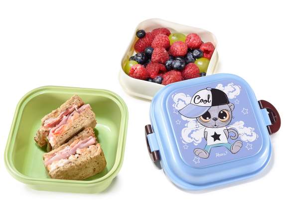 Lunch box - porta merenda in polipropilene doppio scomparto