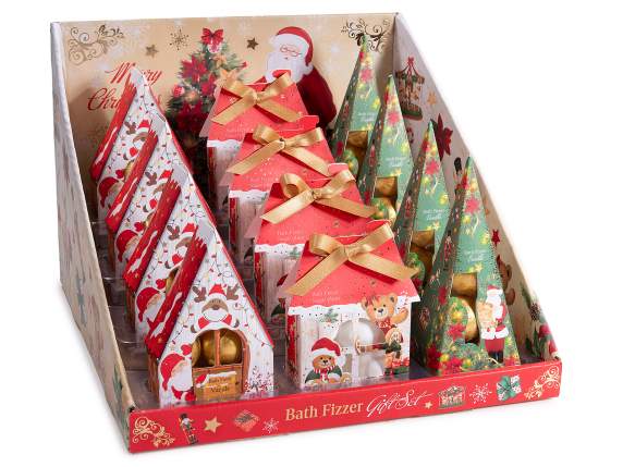 Conf. regalo natalizia con 4 bombe da bagno 15 g