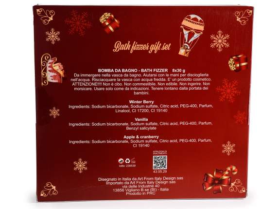 Confezione regalo ChristmasPark con 8 bombe da bagno