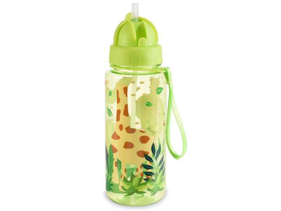 Bottiglia 500 ml in tritan con cannuccia incorporata