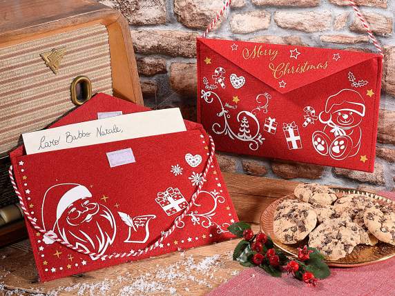 Borsa in panno a lettera a Babbo Natale Favola di Natale