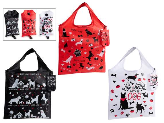 Borsa spesa poliestere 12 L richiudibile con custodia