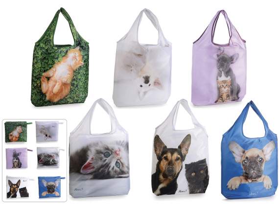 Borsa spesa richiudibile in poliestere Pet Color