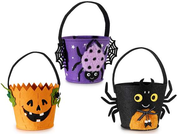 Borsetta in panno con personaggio Halloween e manico