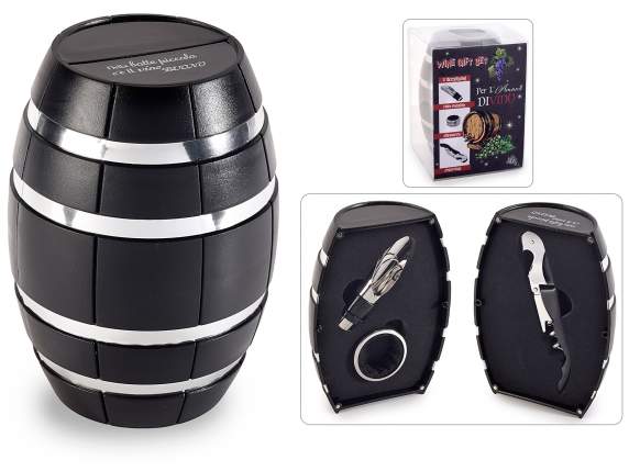 Botte c-3 accessori sommelier per vino in scatola regalo