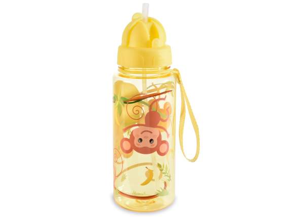 Bottiglia 500 ml in tritan con cannuccia incorporata