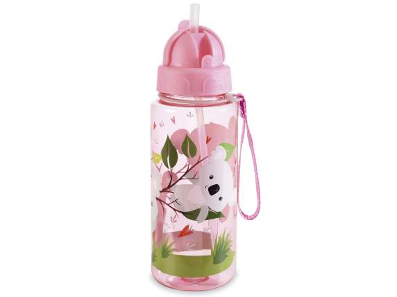 Bottiglia 500 ml in tritan con cannuccia incorporata