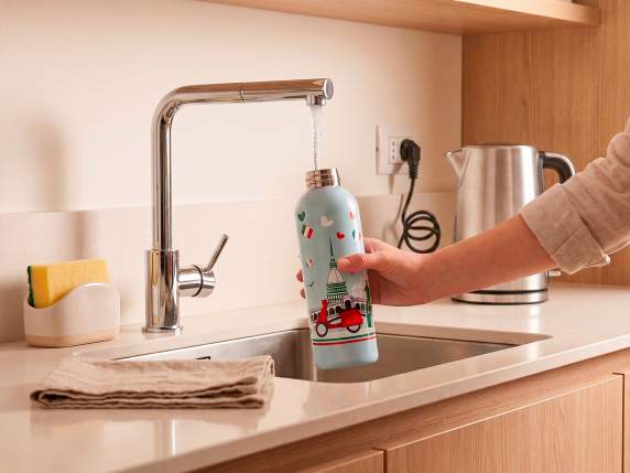 Bottiglia - borraccia termica in acciaio inox 550 ml Italia