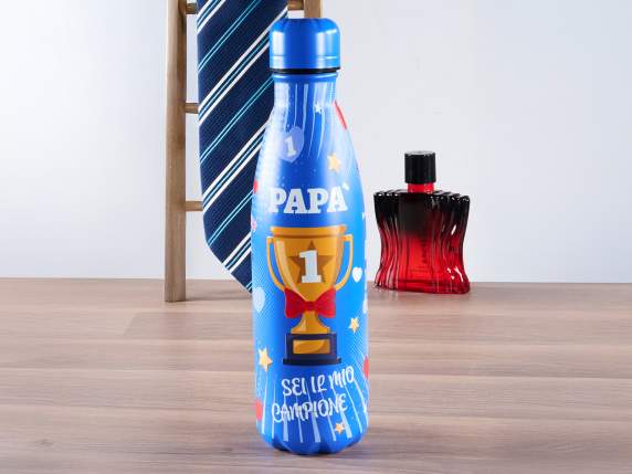 Bottiglia - borraccia termica in acciaio inox da 500 ml papà