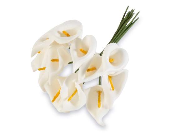 Calla in lattice bianco con gambo modellabile