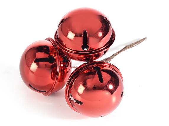 Campanella in metallo rosso con gambo modellabile