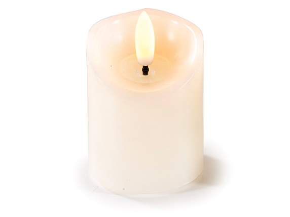 Mini candela elettronica in cera con fiamma LED in movimento