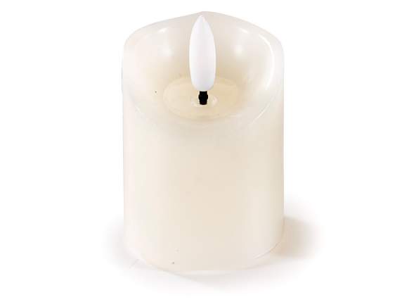Mini candela elettronica in cera con fiamma LED in movimento